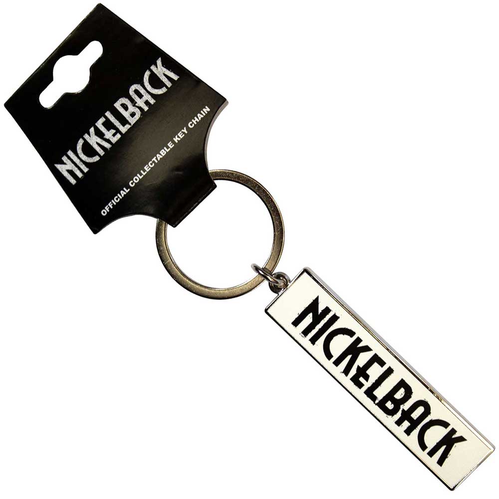 Nickelback  Keychain: Black Logo White