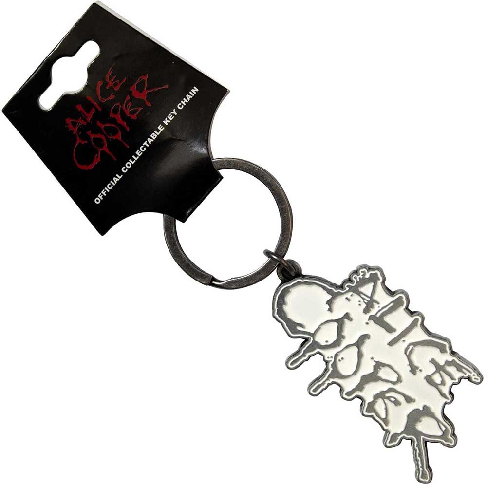 Alice Cooper  Keychain: Dripping Logo Silver