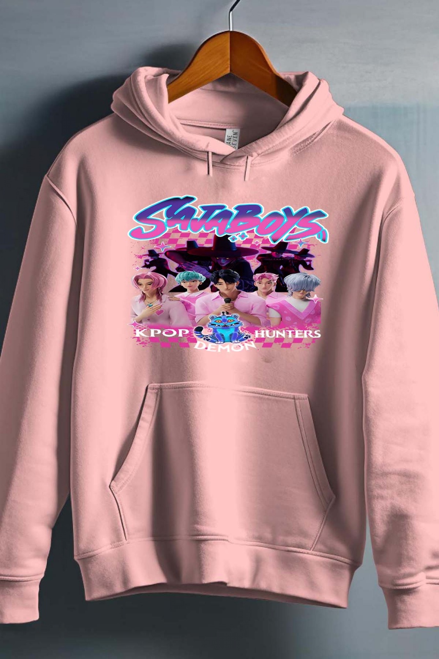 Saja Boys Kpop Demon Hunters barn hoodie: "Hunters" - finns i flera färger - storlek 3-14 år - 4