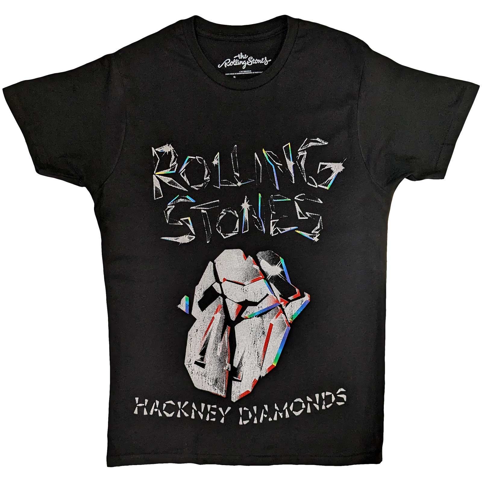 The Rolling Stones Unisex T-Shirt: Hackney Diamonds Faded Logo (Small)