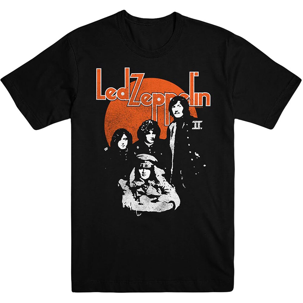 Led Zeppelin Unisex T-Shirt: Orange Circle (Small)