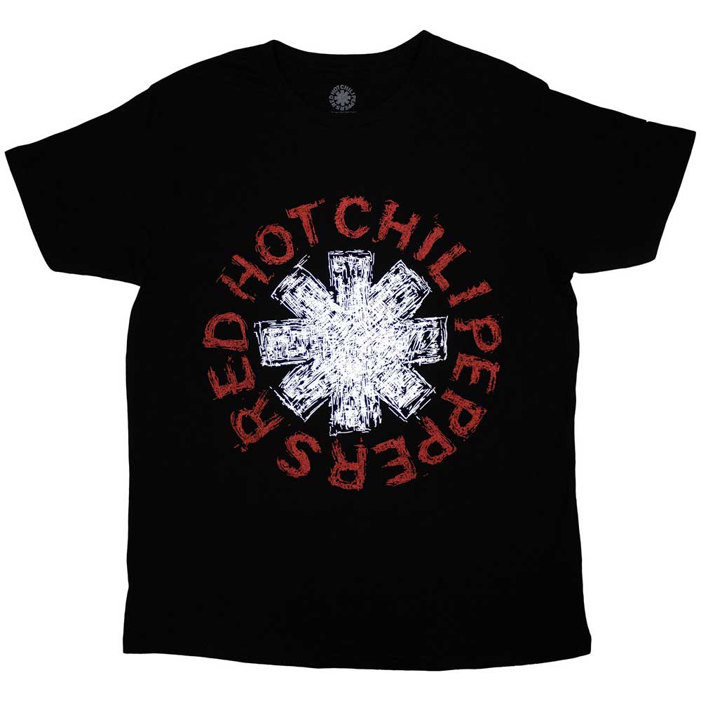 Red Hot Chili Peppers Unisex T-Shirt: Scribble Asterisk (Large)