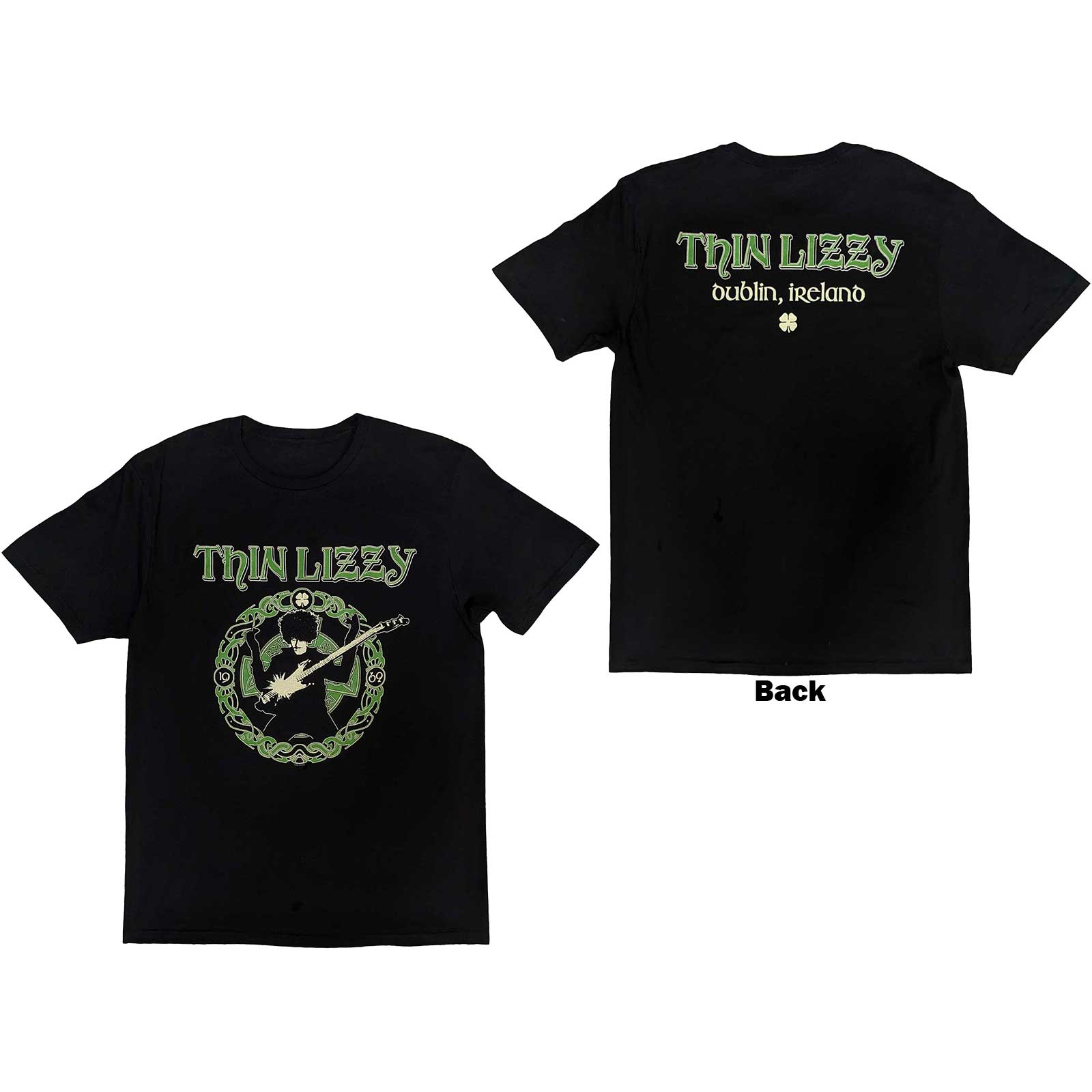 Thin Lizzy Unisex T-Shirt: Celtic Ring (Back Print) (Large)