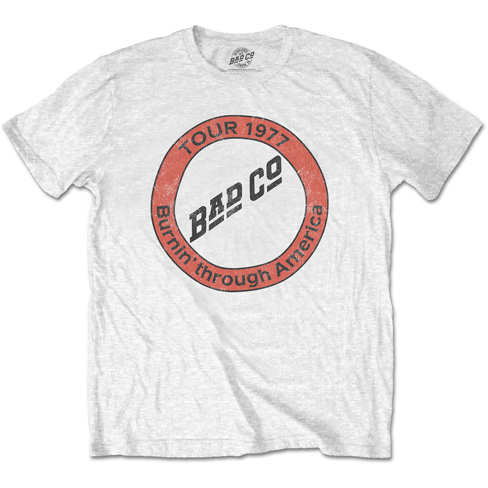 Bad Company Unisex T-Shirt: Burnin' Through America (X-Large)