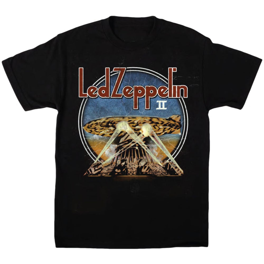 Led Zeppelin Unisex T-Shirt: LZII Searchlights (X-Large)