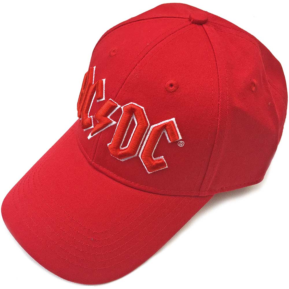 AC/DC Unisex Baseball Cap: Red Logo (Red) - 2