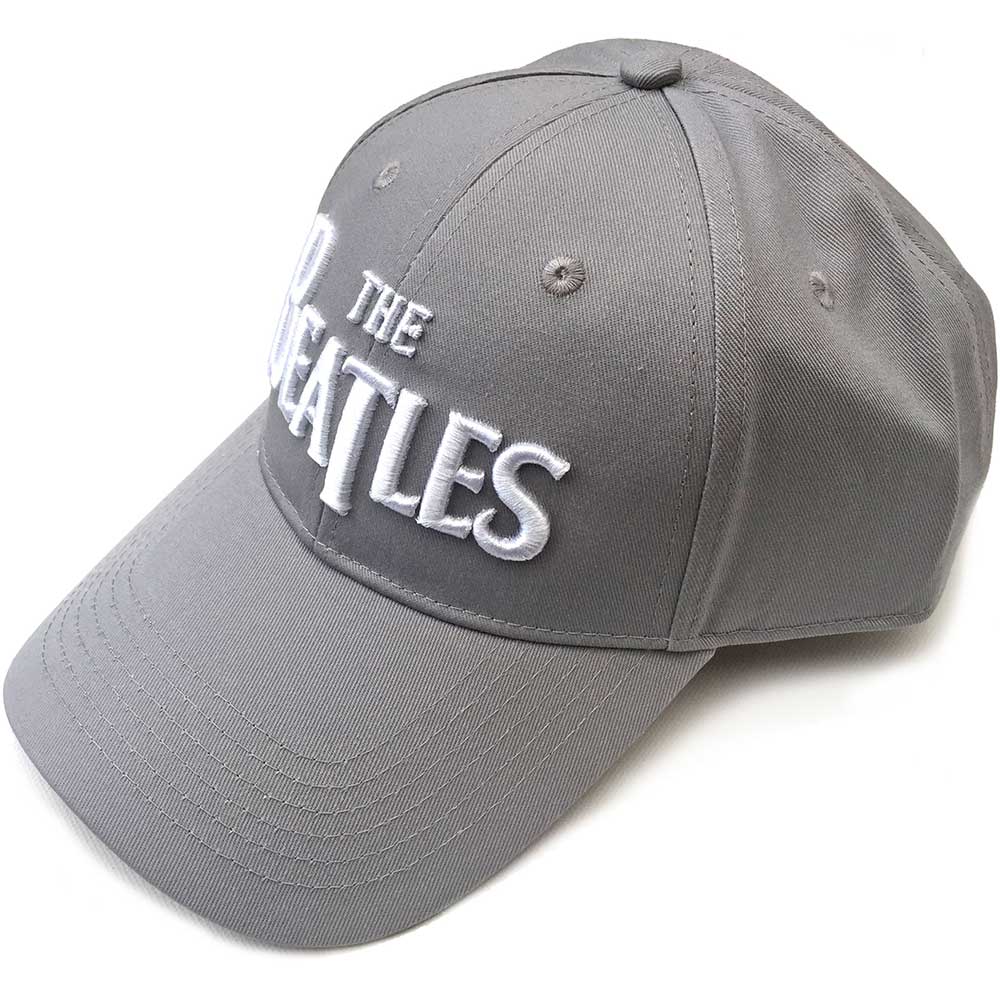 The Beatles Unisex Baseball Cap: White Drop T Logo (Grey) - 2