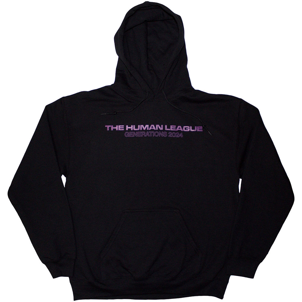 The Human League Unisex Pullover Hoodie: Generations Tour '24 Logo (Black) (Ex-Tour) (XX-Large)