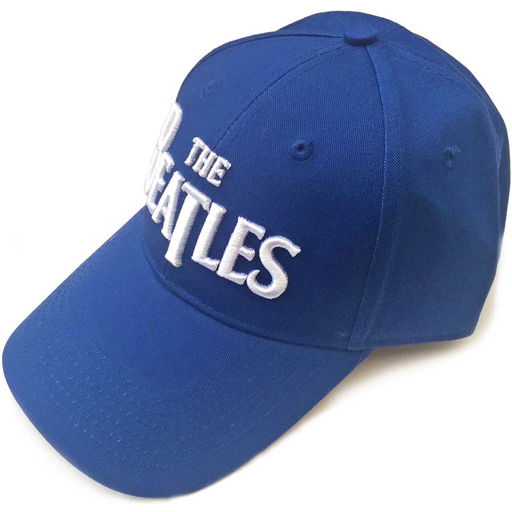 The Beatles Unisex Baseball Cap: White Drop T Logo (Mid Blue) - 2