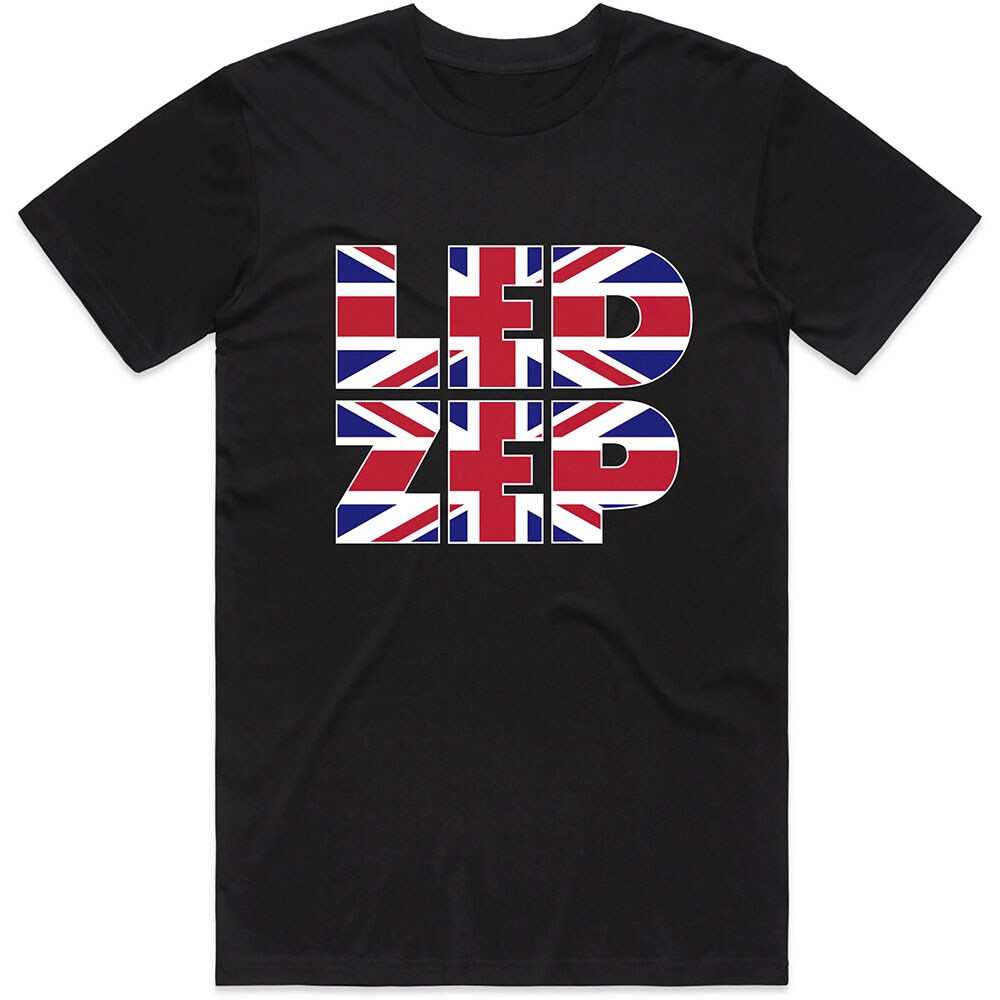 Led Zeppelin Unisex T-Shirt: Union Jack Type (XX-Large)