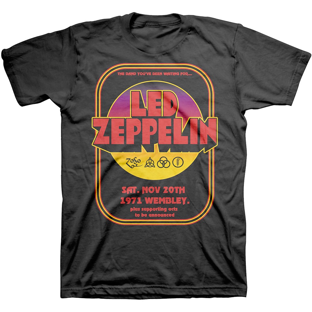 Led Zeppelin Unisex T-Shirt: 1971 Wembley (Small)