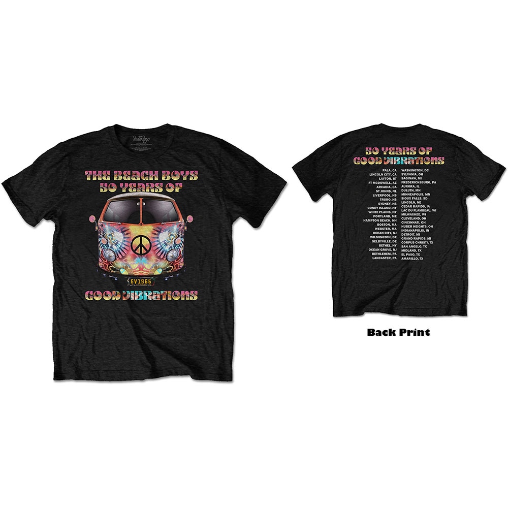 The Beach Boys Unisex T-Shirt: Good Vibes Tour (Back Print) (X-Large)