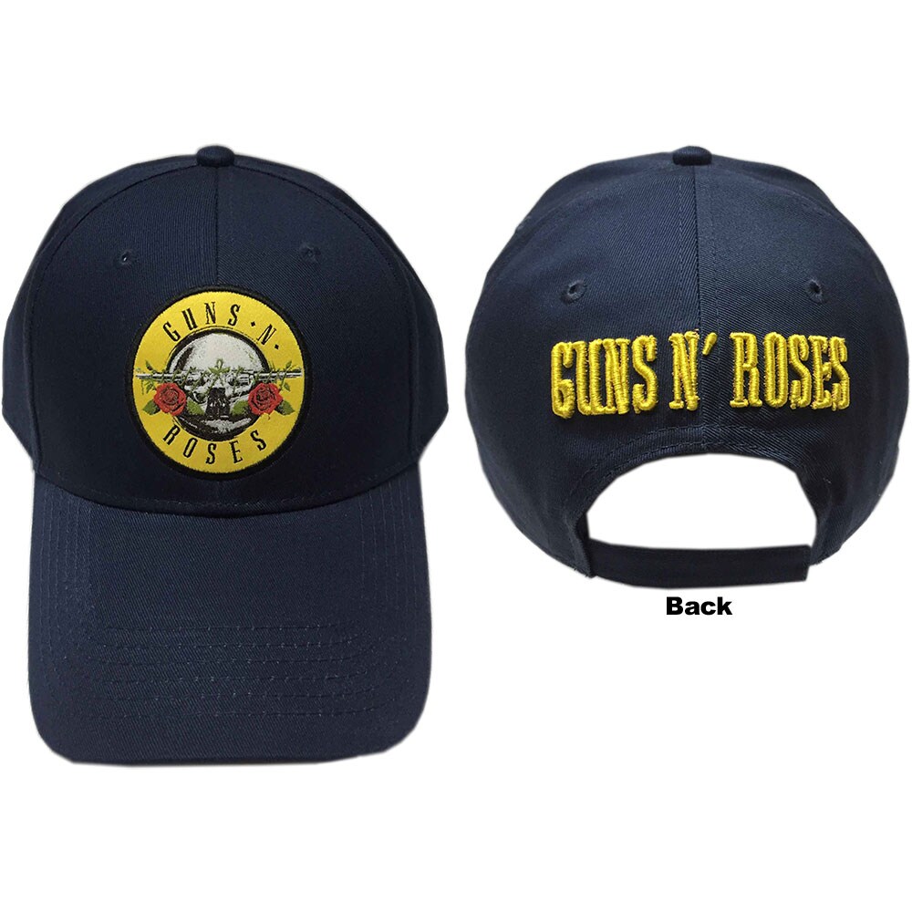 Guns N' Roses Unisex Baseball Cap: Circle Logo (Navy Blue) - 2
