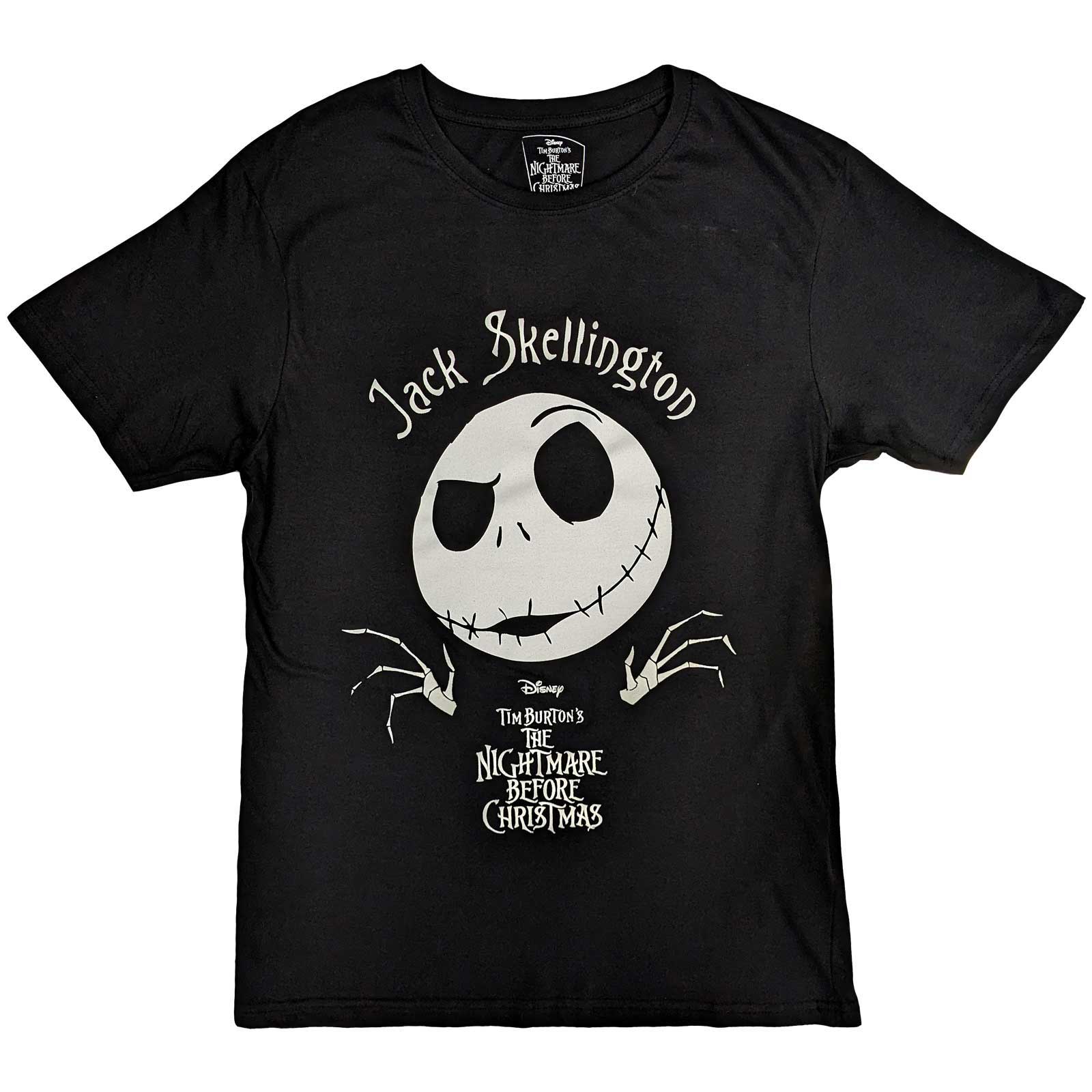 Disney Unisex T-Shirt: The Nightmare Before Christmas Jack Head (Embellished) (Medium)