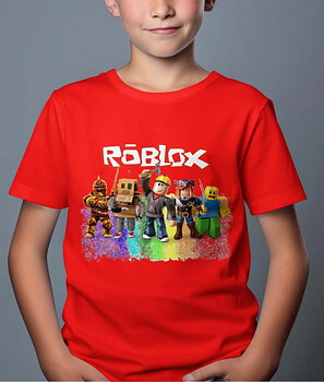 Roblox Barn T-shirt - Rob Friends - Röd - 100% Bomull