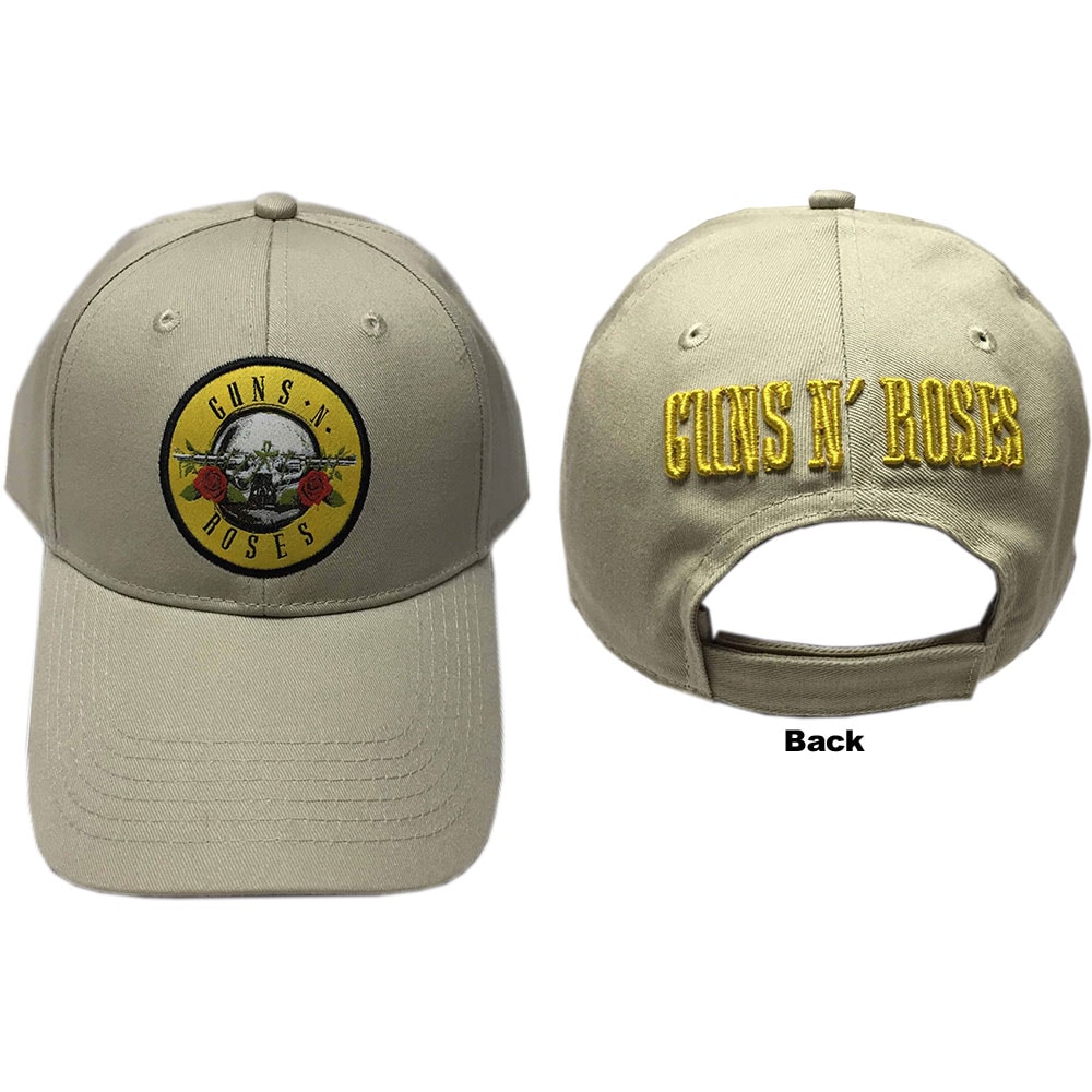 Guns N' Roses Unisex Baseball Cap: Circle Logo (Sand) - 2