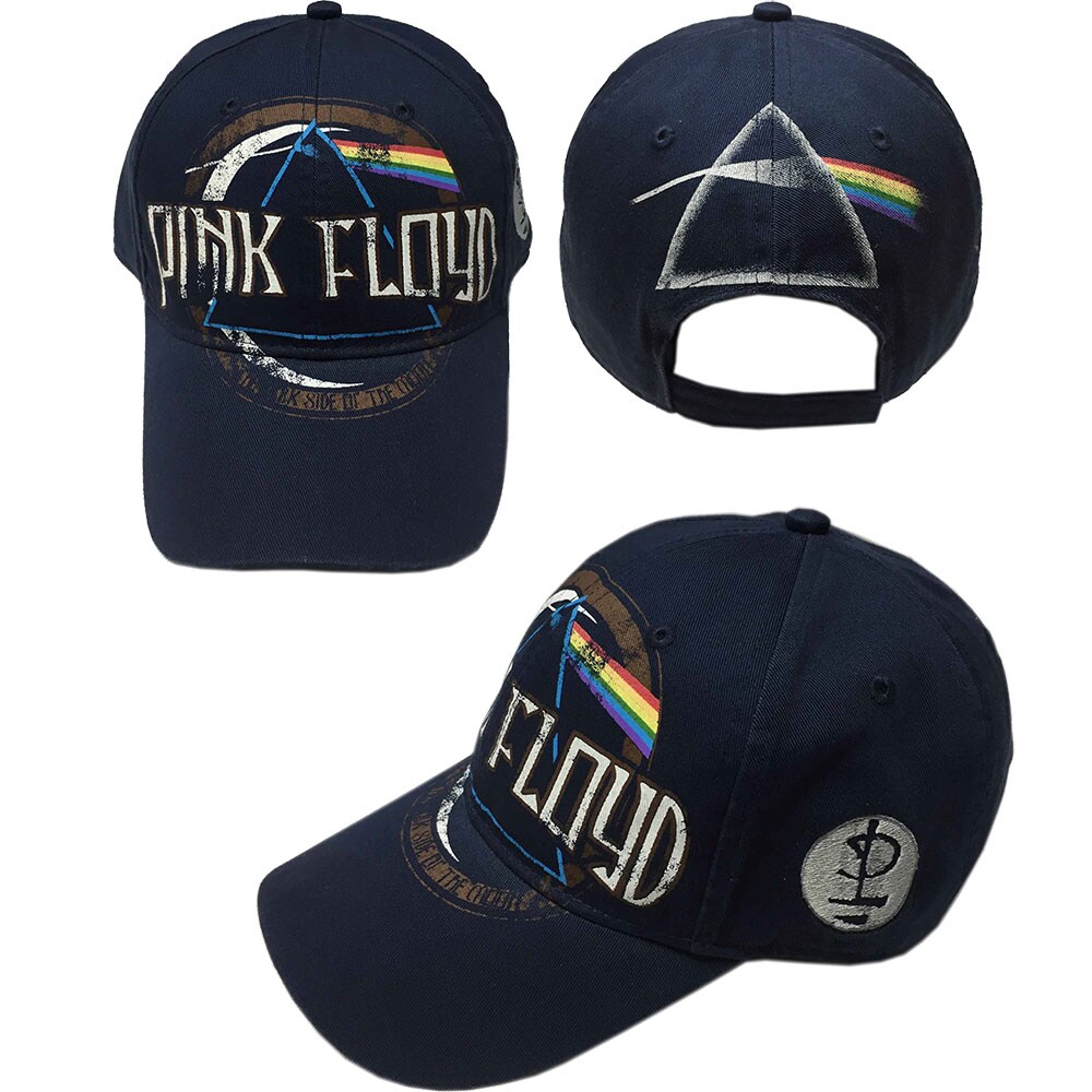 Pink Floyd Unisex Baseball Cap: Dark Side of the Moon Album Distressed (Navy Blue) - 2