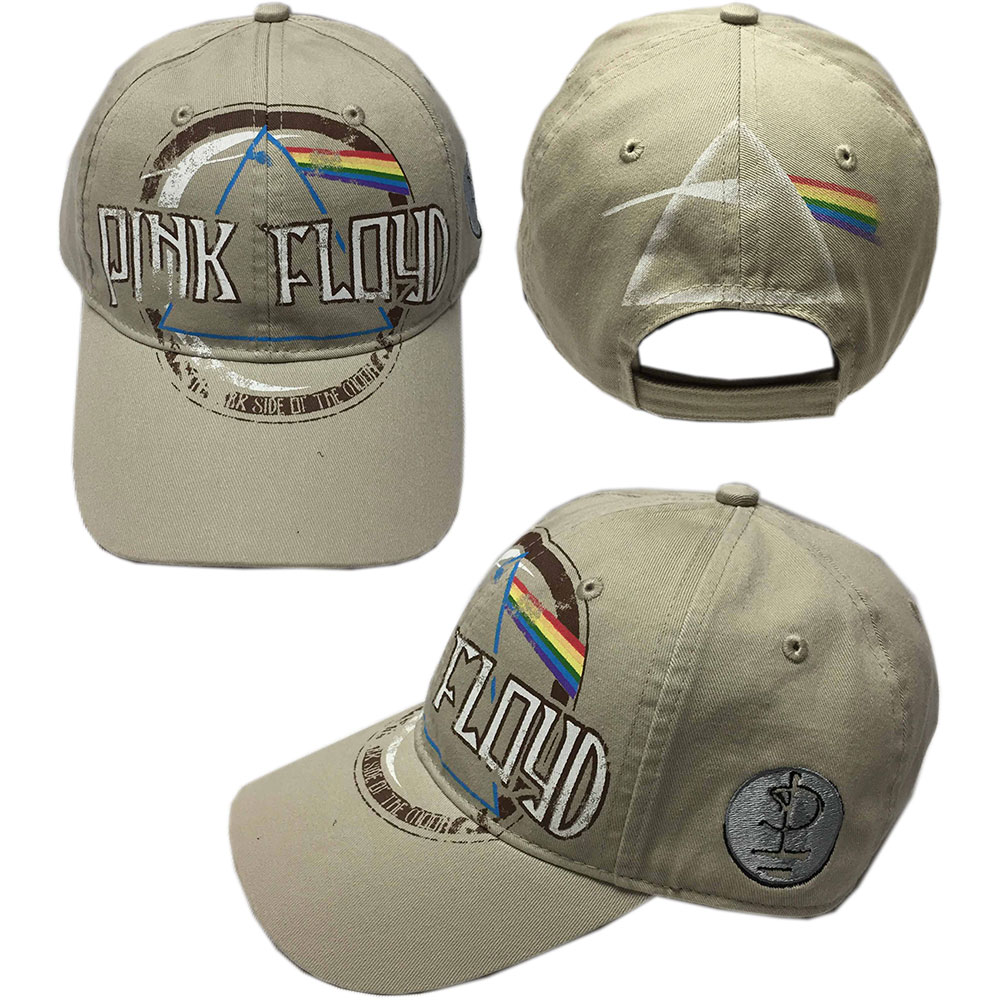 Pink Floyd Unisex Baseball Cap: Dark Side of the Moon Album Distressed (Sand) - 2