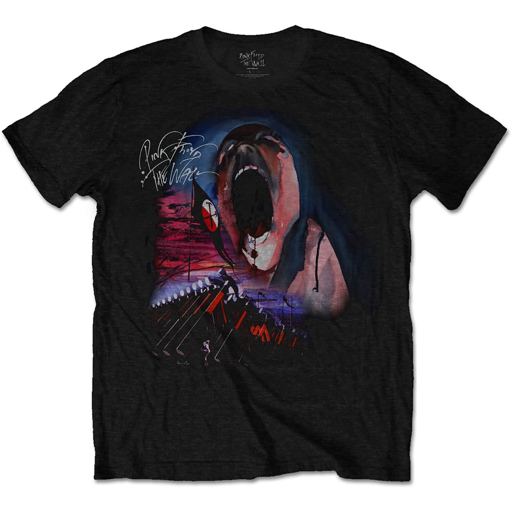Pink Floyd Unisex T-Shirt: The Wall Scream & Hammers (Small) - 2