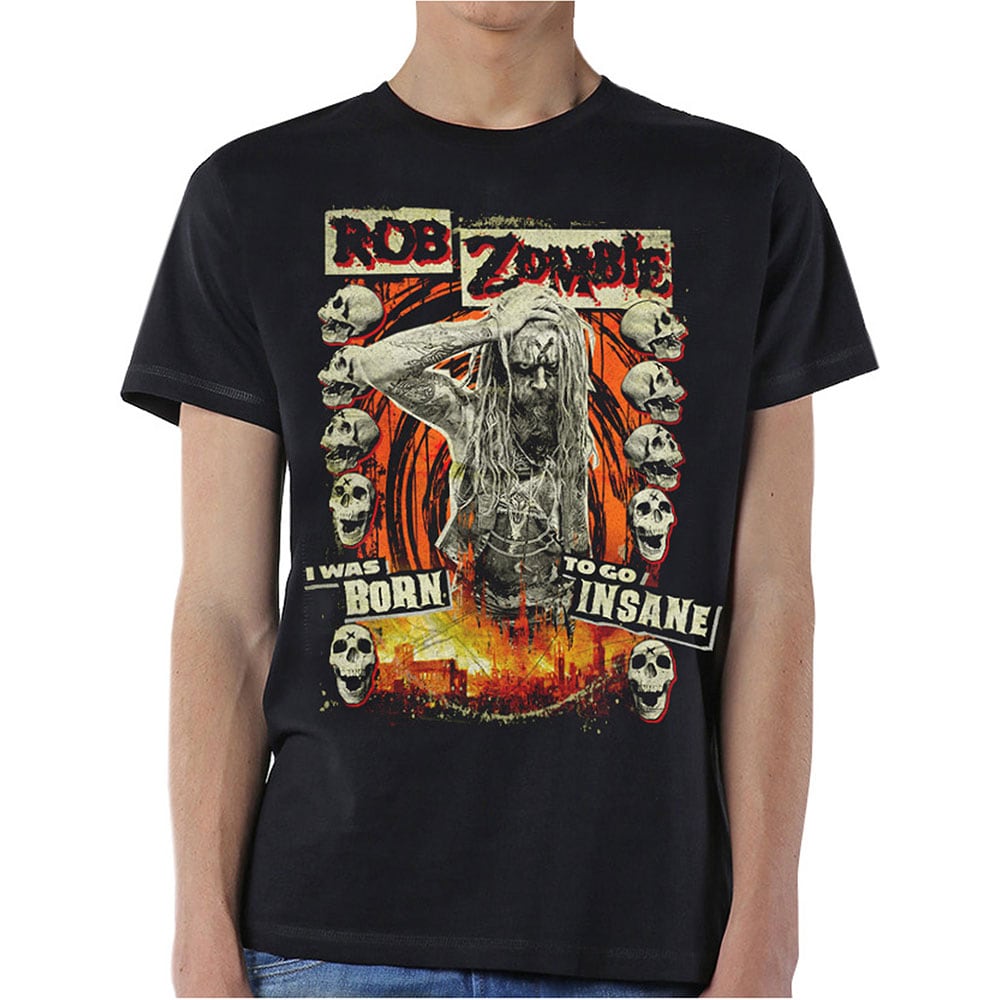 Rob Zombie Unisex T-Shirt: Born to Go Insane (Small) - 2
