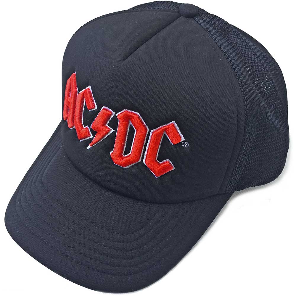 AC/DC Unisex Baseball Cap: Red Logo (Mesh Back) - 2
