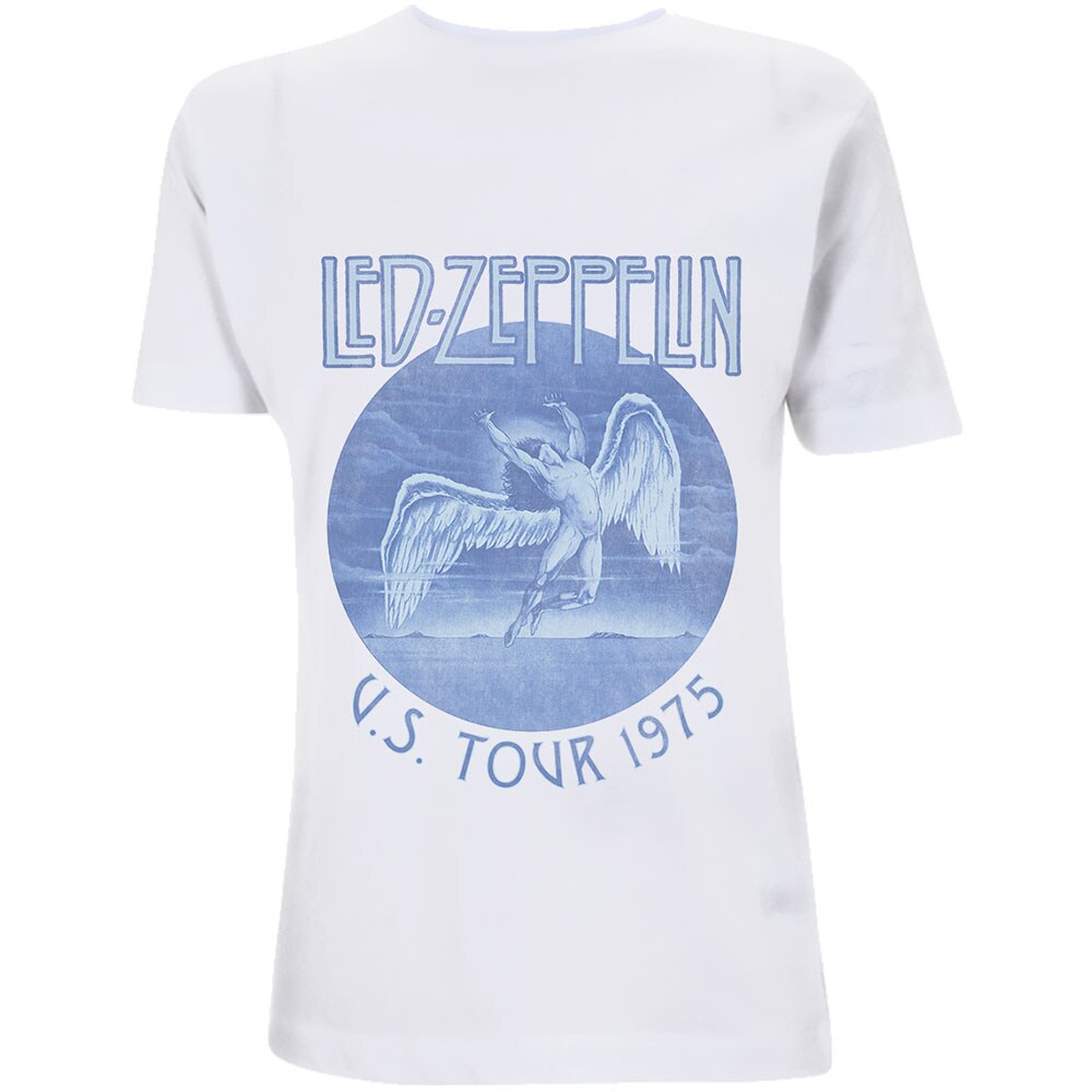 Led Zeppelin Unisex T-Shirt: Tour '75 Blue Wash (XX-Large)