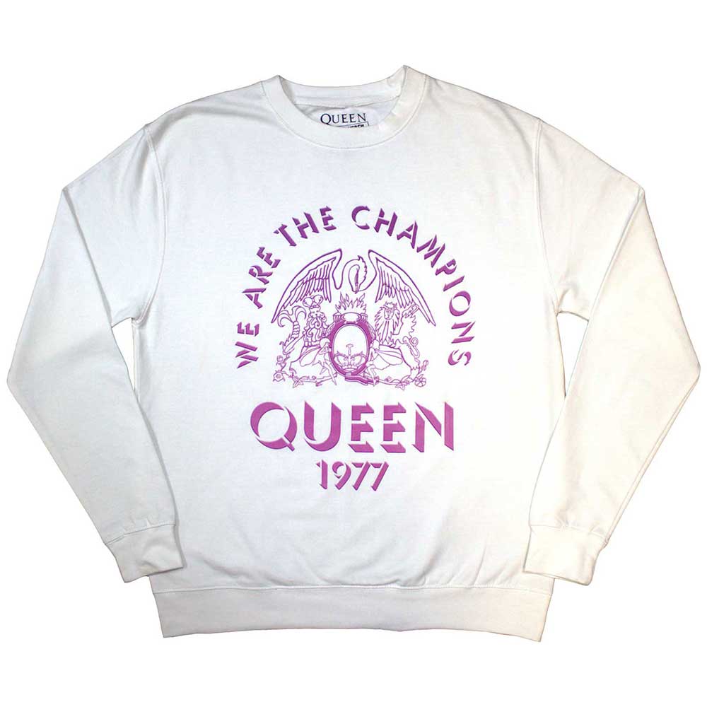 Queen Unisex Sweatshirt: Champions 1977 (Medium)
