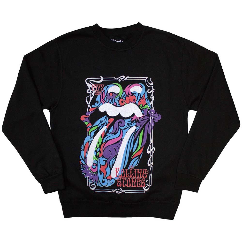 The Rolling Stones Unisex Sweatshirt: Colour Swirls (Medium)
