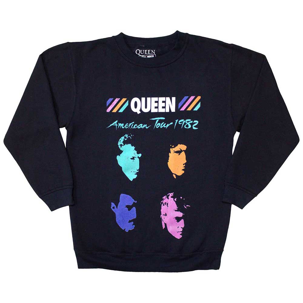 Queen Unisex Sweatshirt: American Tour 1982 (X-Large)