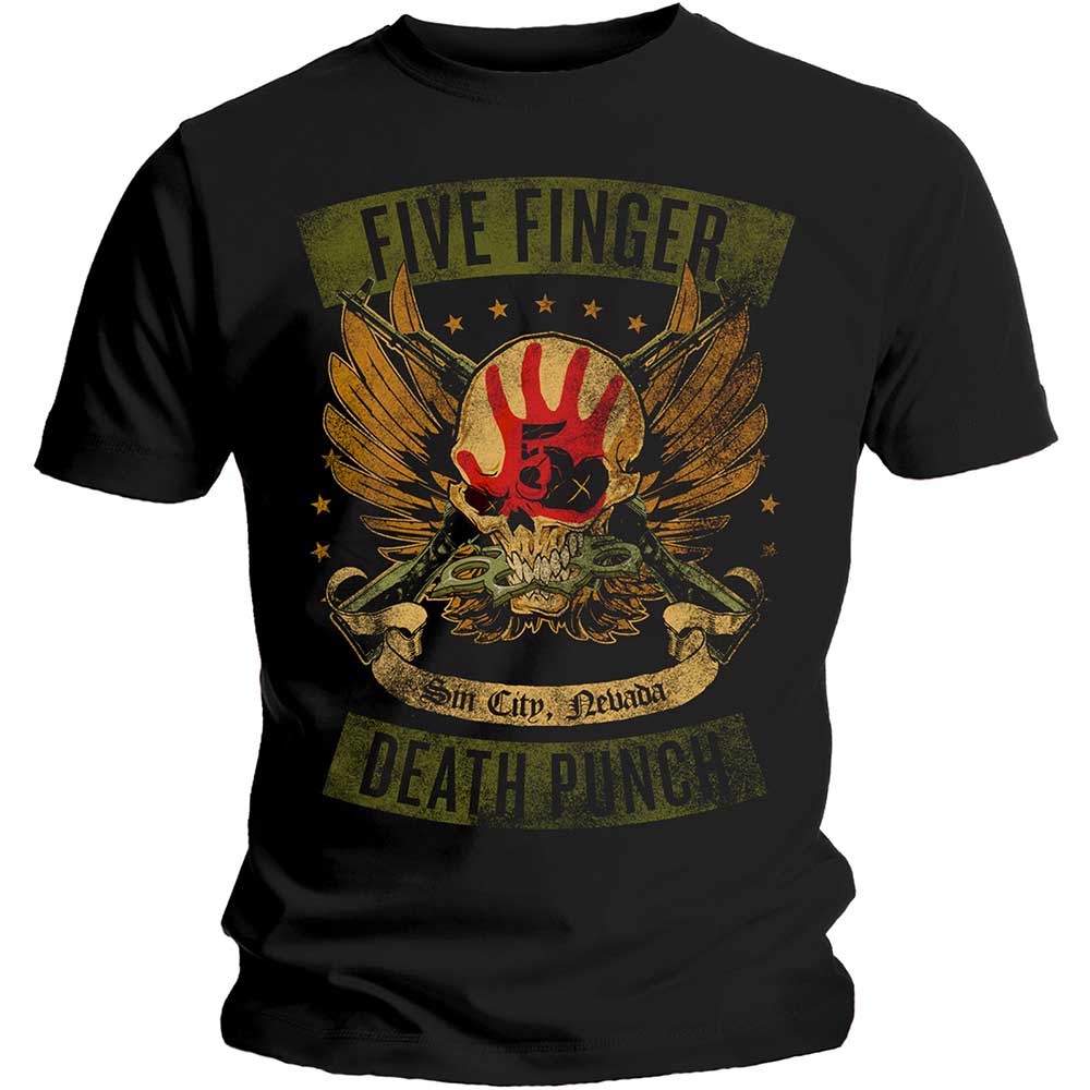 Five Finger Death Punch Unisex T-Shirt: Locked & Loaded (Small)