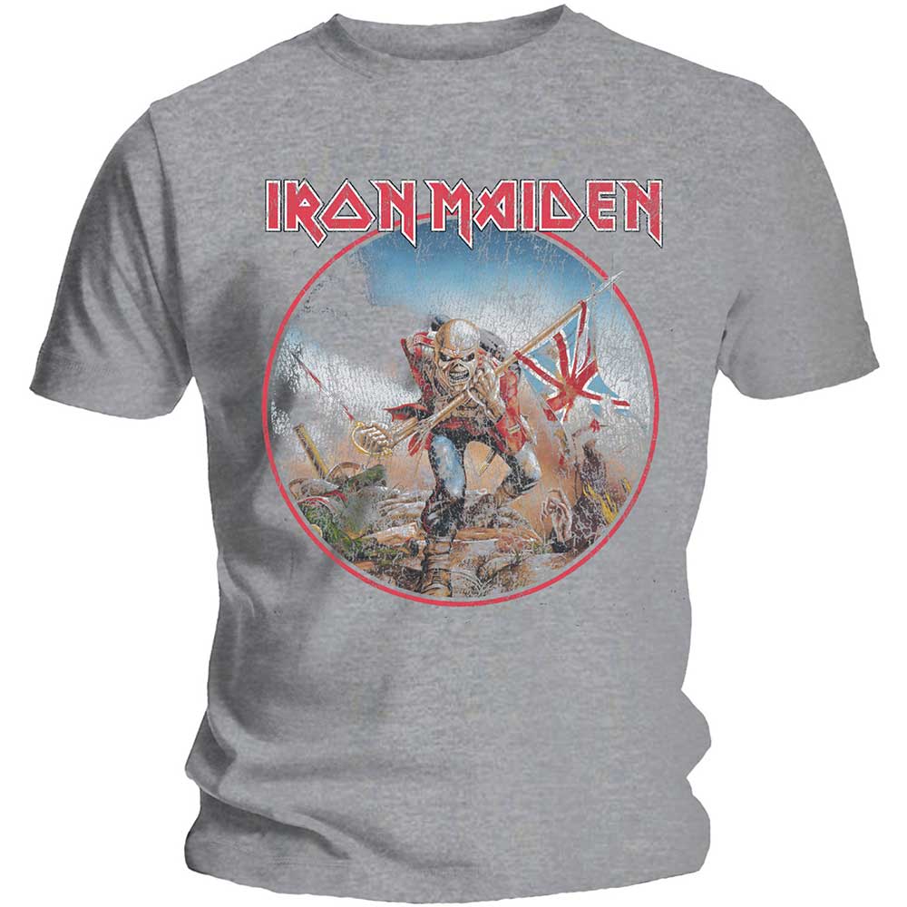 Iron Maiden Unisex T-Shirt: Trooper Vintage Circle (Small) - 2