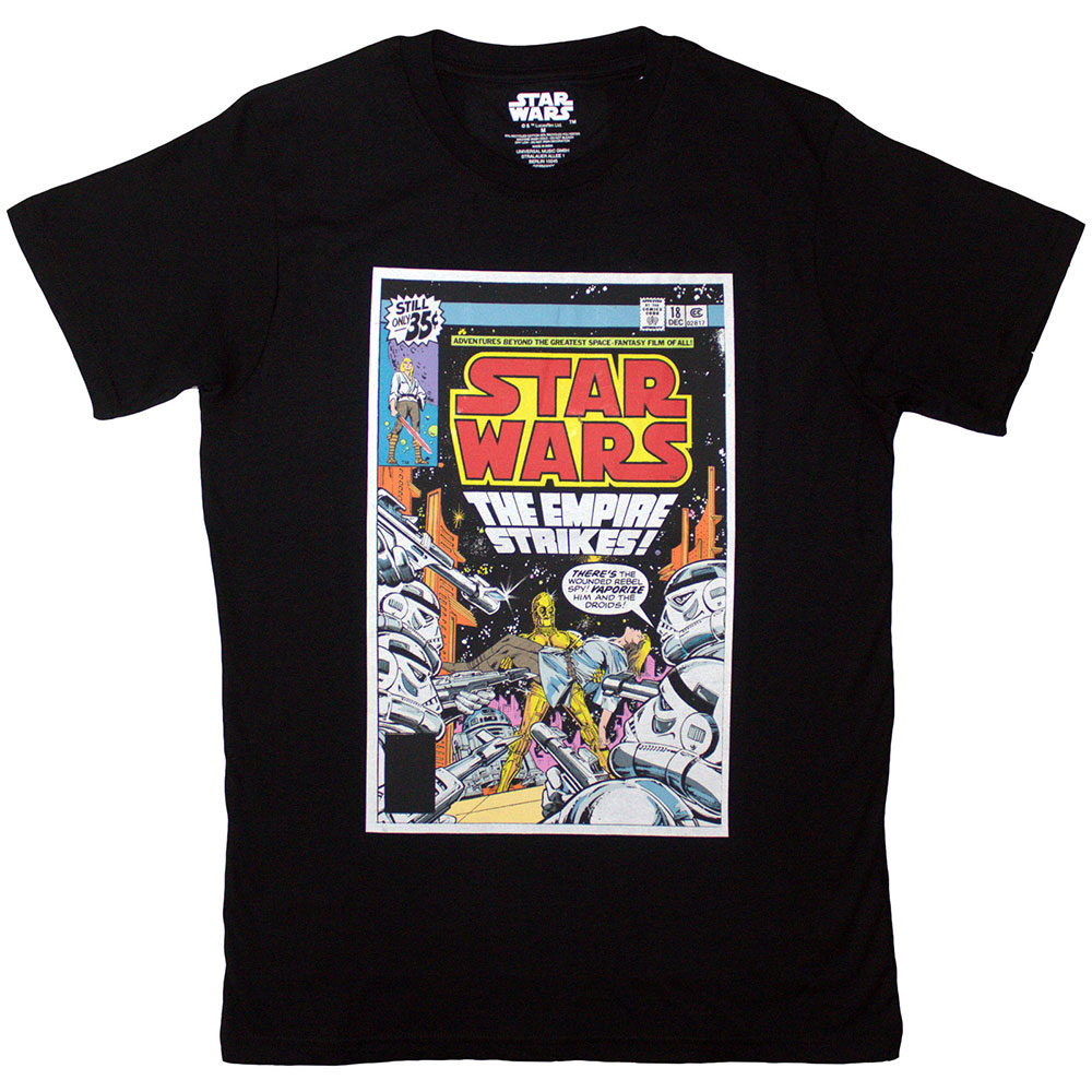 Star Wars Unisex T-Shirt: The Empire Strikes Comic Cover (Small)