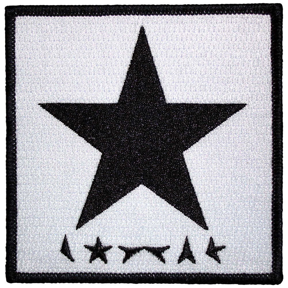 David Bowie Standard Patch: Blackstar On White
