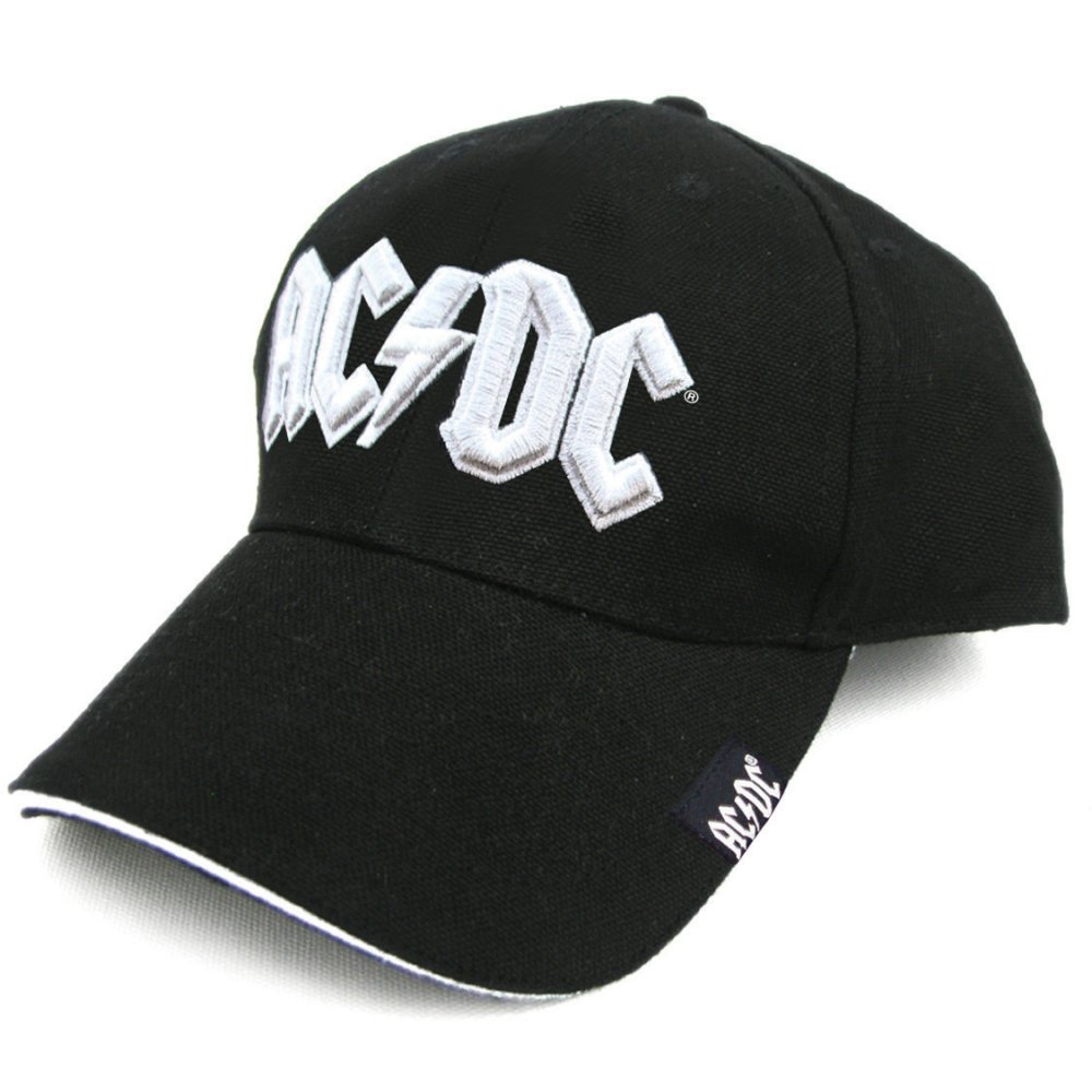 AC/DC Unisex Baseball Cap: White Logo - 2