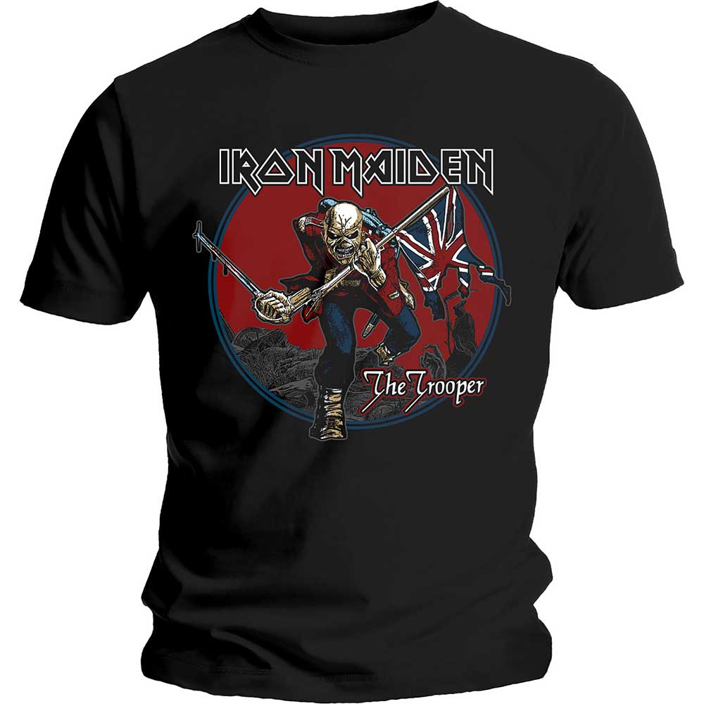 Iron Maiden Unisex T-Shirt: Trooper Red Sky (Small) - 2