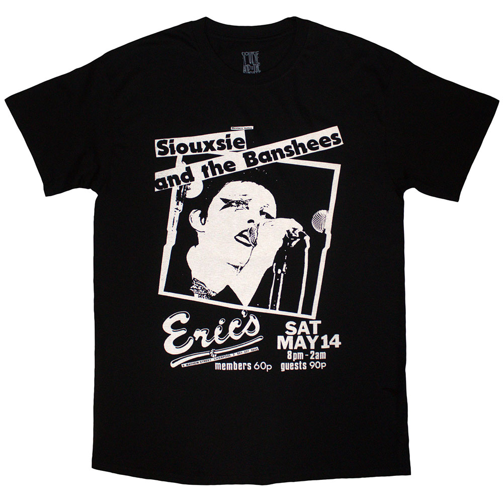 Siouxsie & The Banshees Unisex T-Shirt: Eric's (Black) (Small)