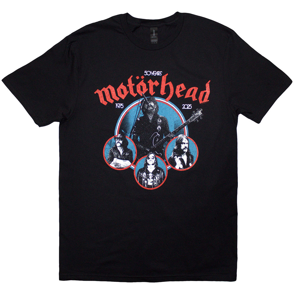 Motorhead Unisex T-Shirt: 50 Years Lemmy Circles (Black) (Small)