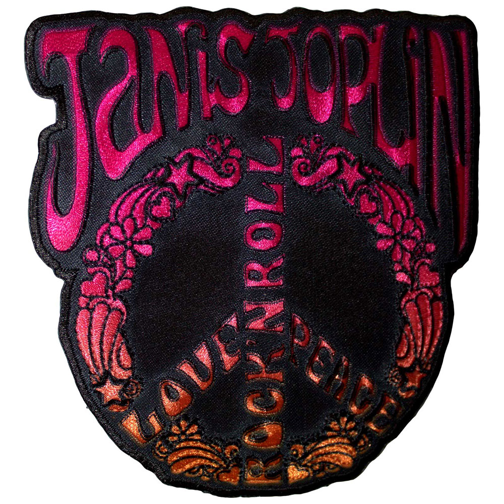 Janis Joplin Standard Patch: Peace Sign