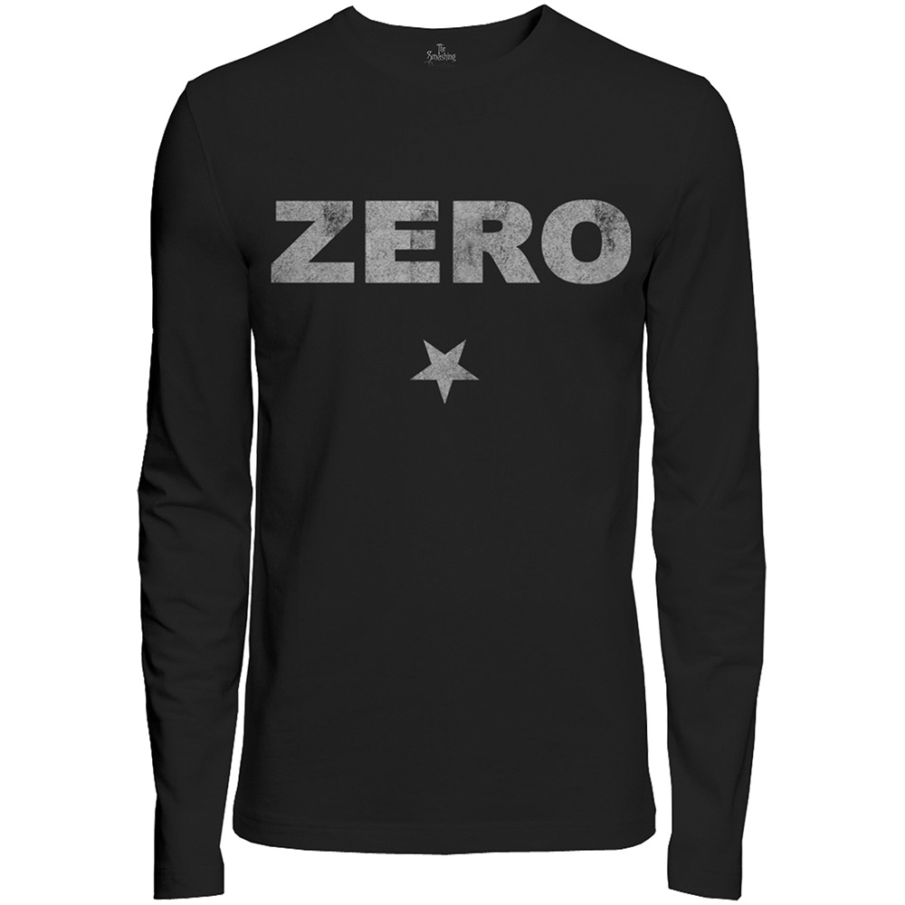 The Smashing Pumpkins Unisex Long Sleeved T-Shirt: Zero Distressed (Large)