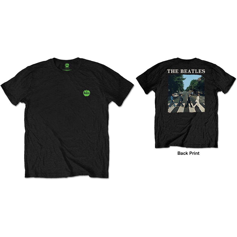 The Beatles Unisex T-Shirt: Abbey Road & Logo (Back Print/Retail Pack) (X-Large)