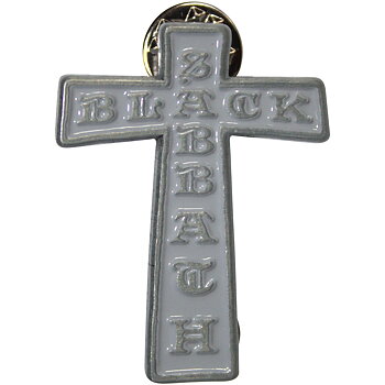 Black Sabbath Pin Badge: Cross