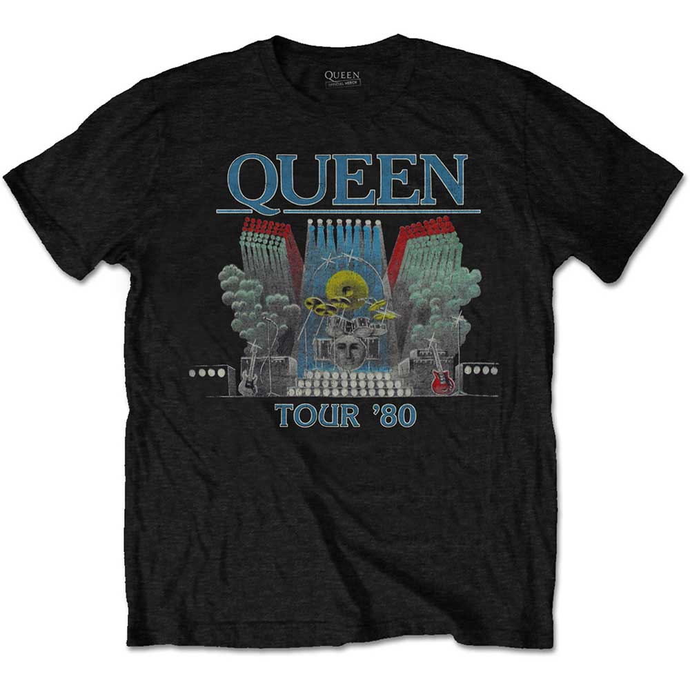 Queen Unisex T-Shirt: Tour '80 (Small)
