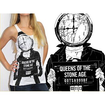 Queens Of The Stone Age Ladies Vest T-Shirt: Mugshot (Large)