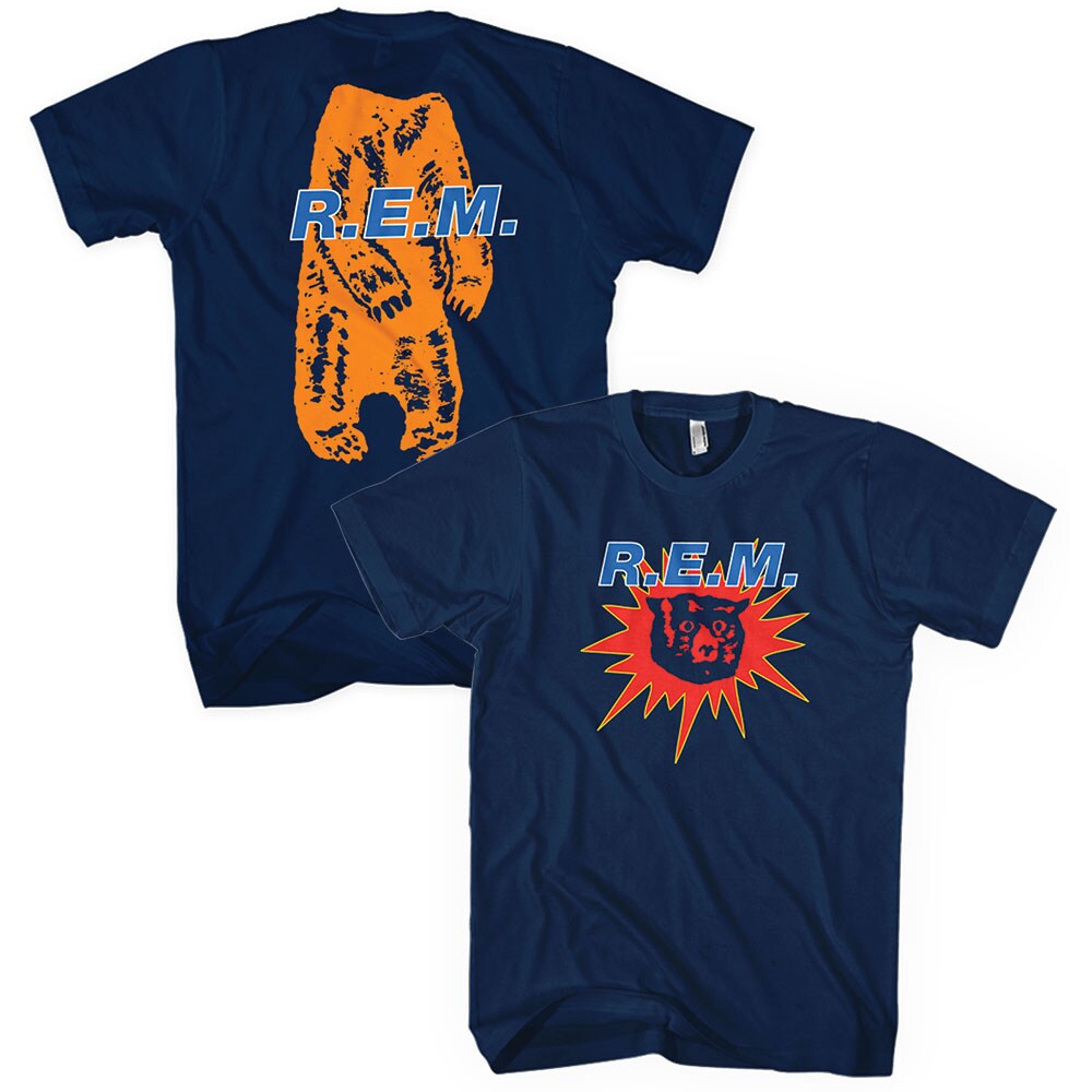 R.E.M. Unisex T-Shirt: Bear Burst (Back Print) (Small)