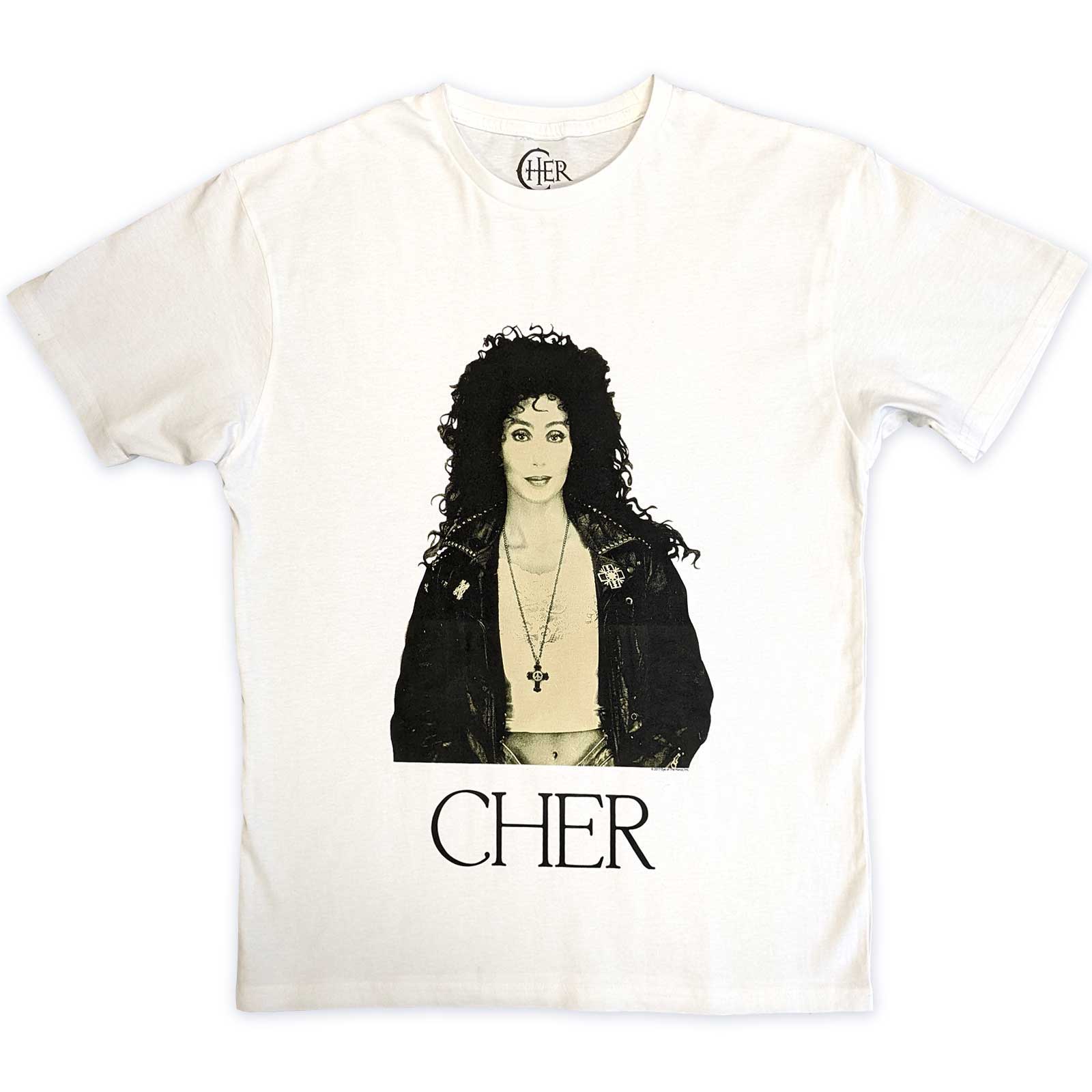 Cher Unisex T-Shirt: Leather Jacket (X-Large)