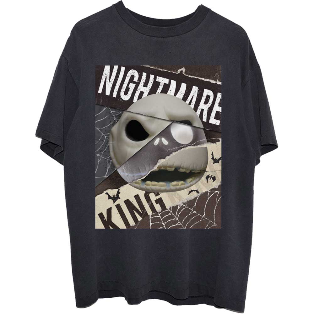 Disney Unisex T-Shirt: The Nightmare Before Christmas Nightmare Skull  (Medium)