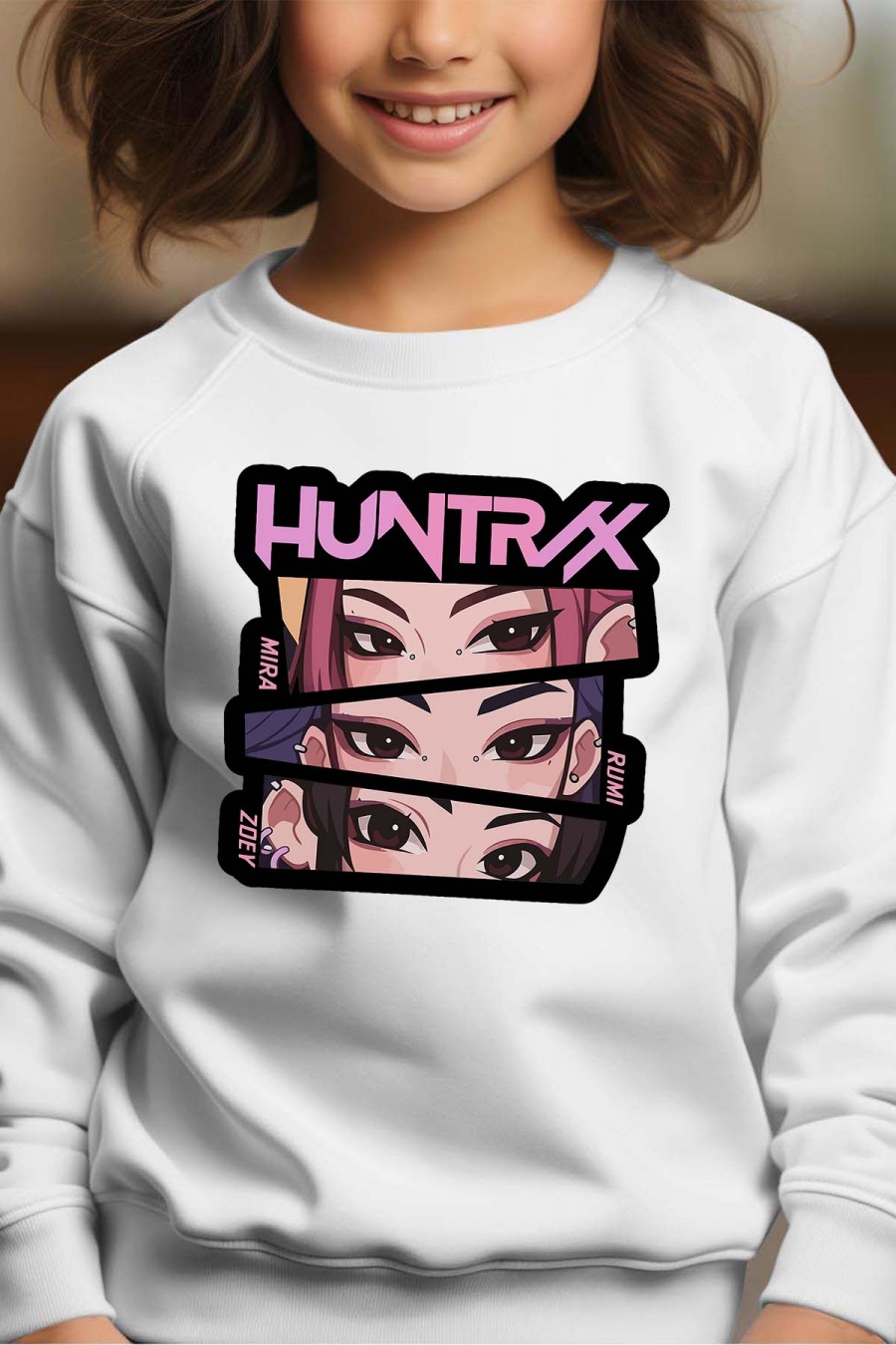 Huntrix Kpop Demon Hunters kids sweatshirt: "Eyes" - available in several colors - size 3-14 years - 3