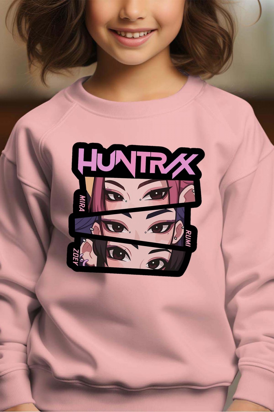 Huntrix Kpop Demon Hunters kids sweatshirt: "Eyes" - available in several colors - size 3-14 years - 4