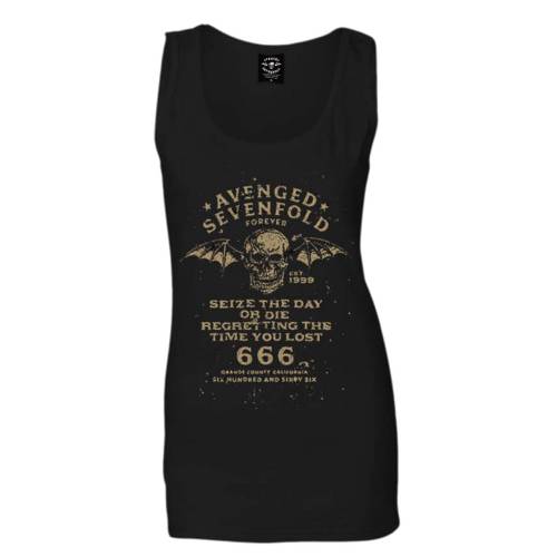 Avenged Sevenfold Ladies Vest T-Shirt: Seize the Day (X-Large)