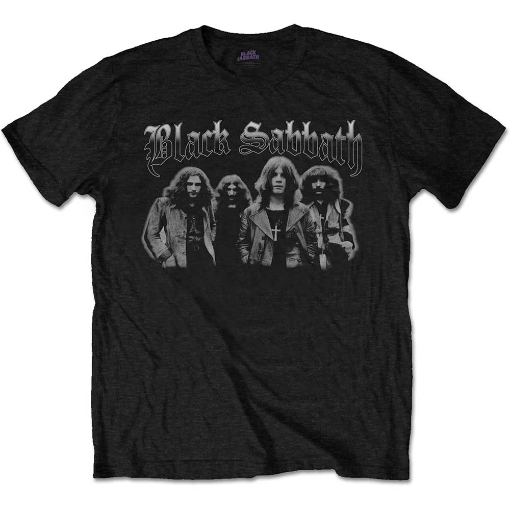 Black Sabbath Unisex T-Shirt: Greyscale Group (Small) - 2
